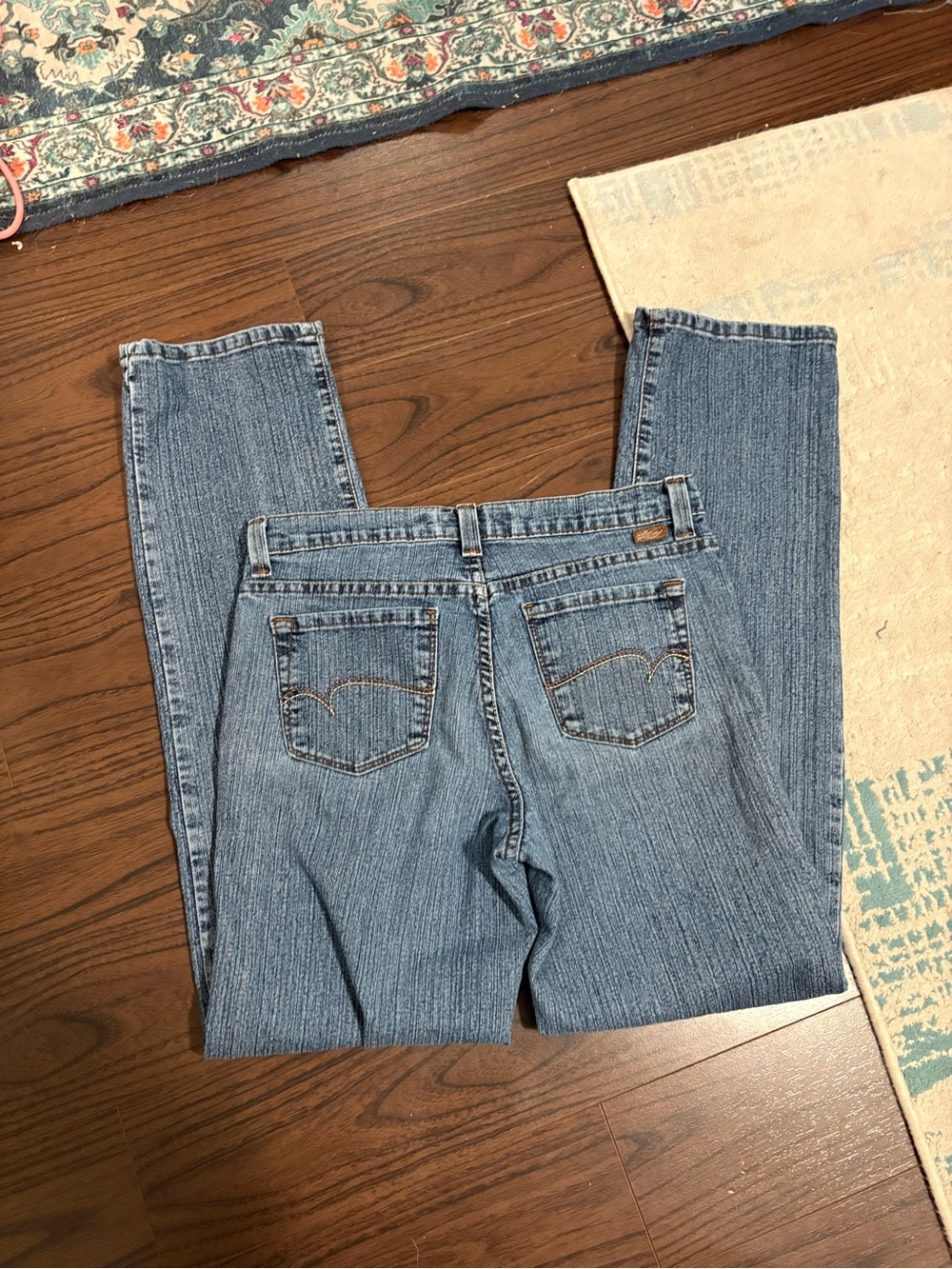 Women's Straight Leg Denim Jeans in Blue